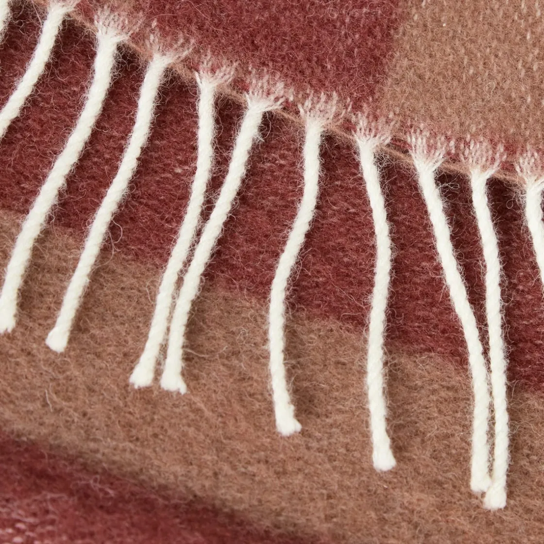 GRANIT Klippan Ullpläd Piano 130x200cm Röd- Plädar