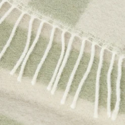 GRANIT Klippan Ullpläd Piano 130x200cm Grön- Plädar