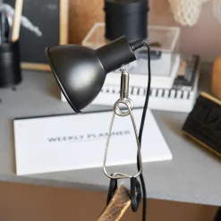 GRANIT Klämspot Rund Svart- Sovrumsmöbler & Tillbehör|Kontorsbelysning