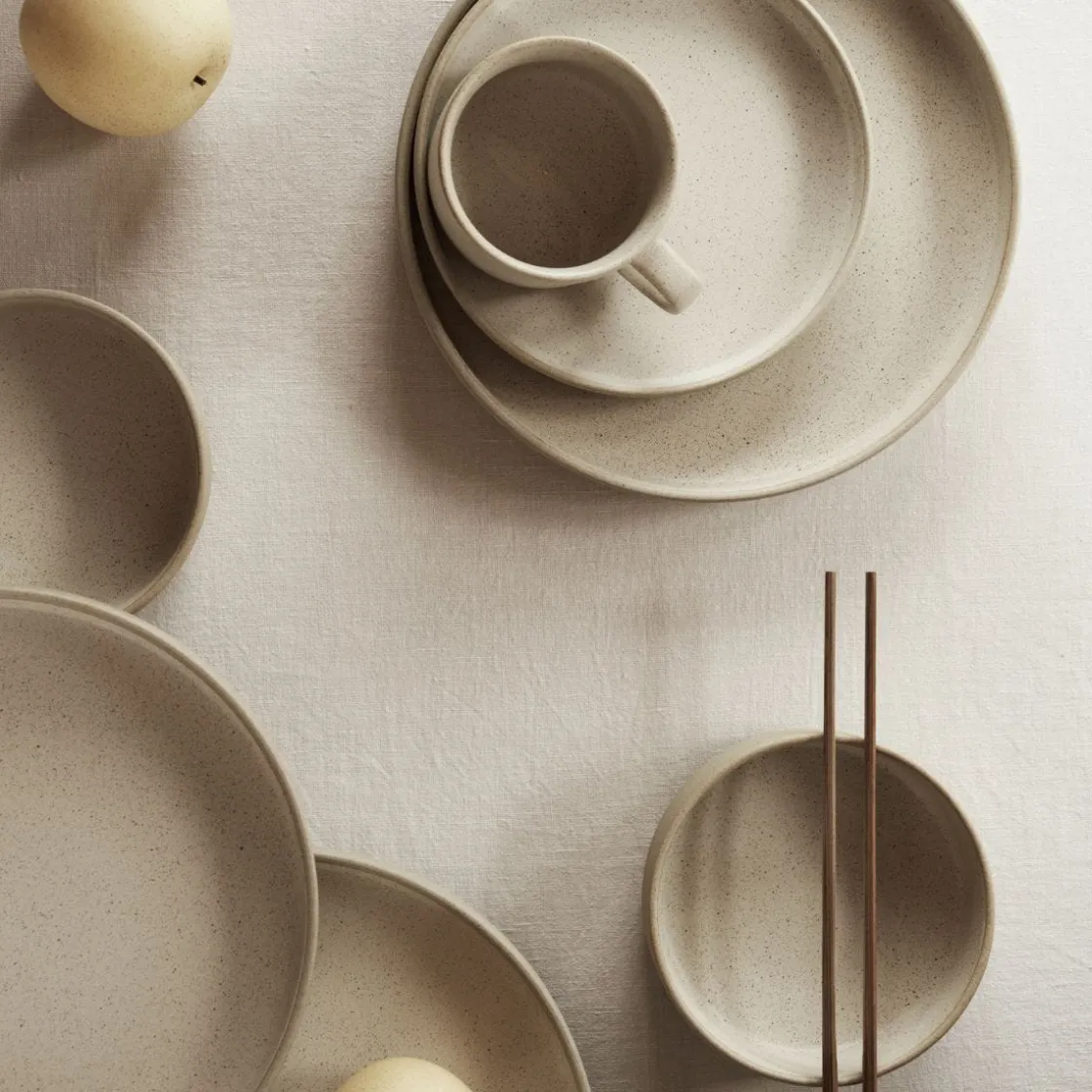 GRANIT Kopp Taste 32cl Beige- Dukning|Porslin