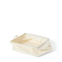 GRANIT Korg Hopvikbar Fyrkant 27x27cm Offwhite- Garderob & Klädförvaring|Korgar