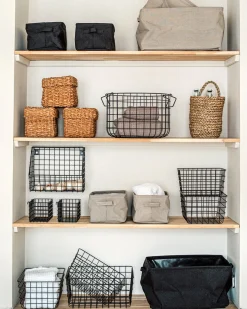 GRANIT Korg Hopvikbar 20x27cm Beige- Korgar|Badrumsförvaring