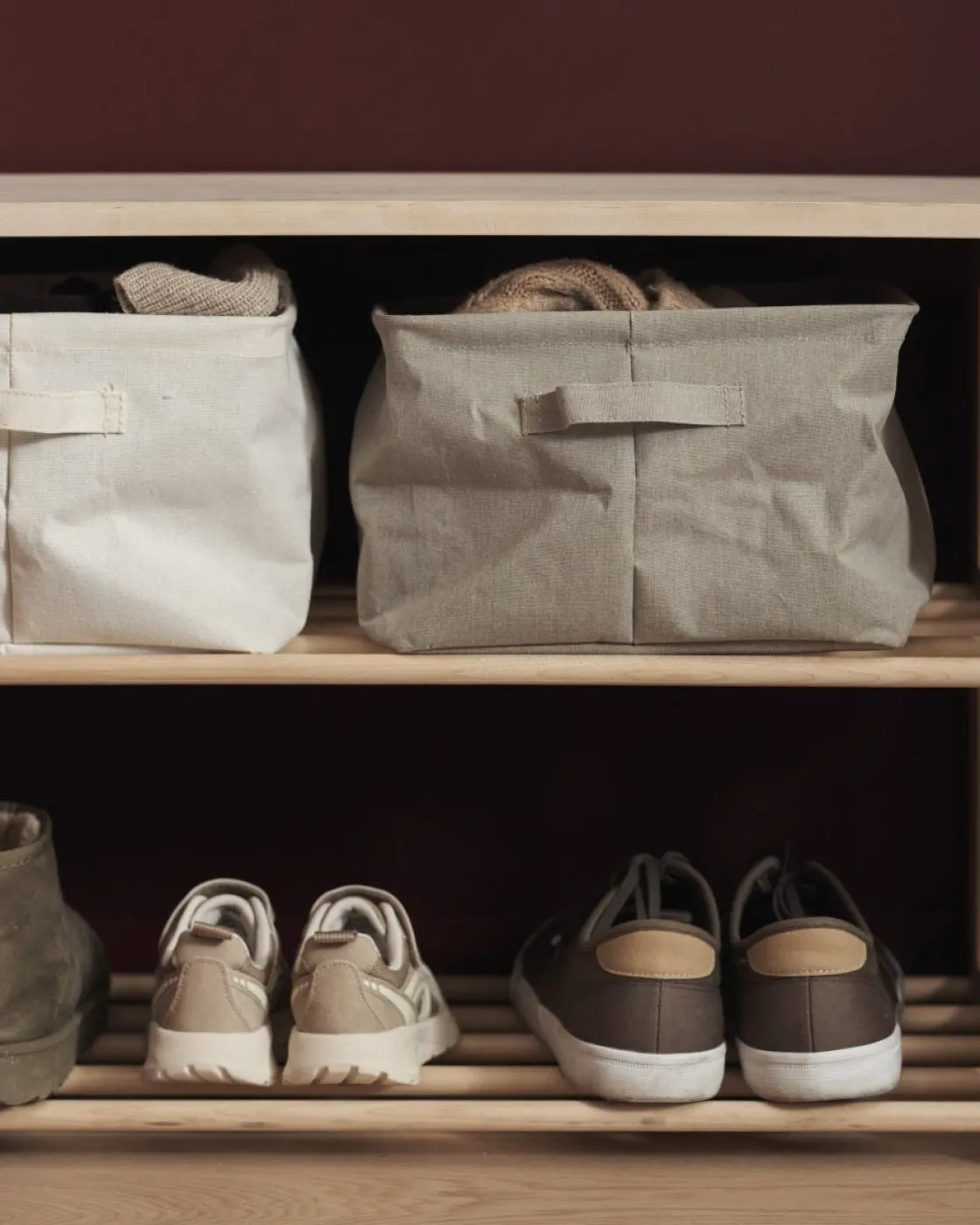 GRANIT Korg Hopvikbar 31x45cm Offwhite- Garderob & Klädförvaring|Korgar