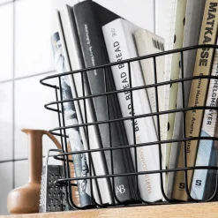 GRANIT Korg Metall 17x27cm Svart- Korgar|Badrumsförvaring