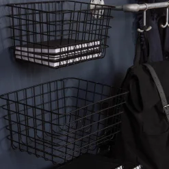 GRANIT Korg Metall 17x27cm Svart- Korgar|Badrumsförvaring