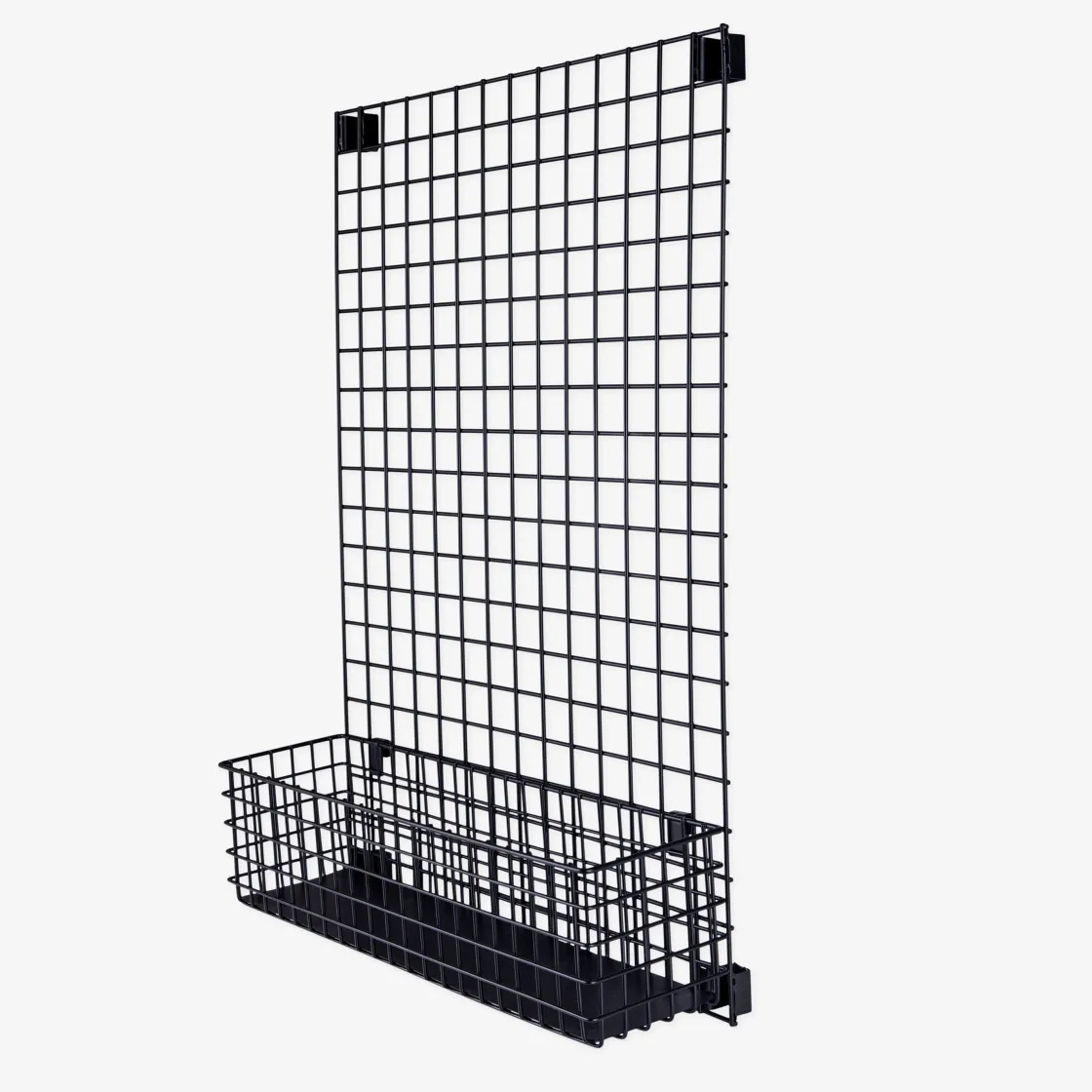 GRANIT Korg Rutnät Krokar 11x42cm Svart- Förvaringstavlor Med Tillbehör|Småförvaring