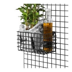 GRANIT Korg Rutnät Krokar 13x20cm Svart- Förvaringstavlor Med Tillbehör|Häng- & Väggförvaring