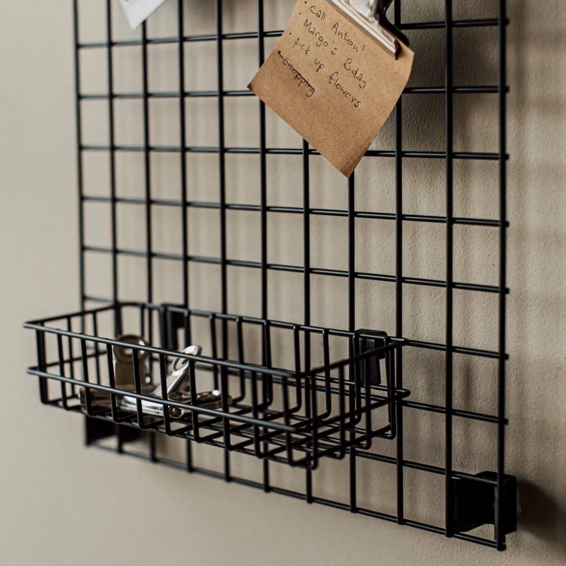 GRANIT Korg Rutnät 7x20cm Svart- Förvaringstavlor Med Tillbehör|Korgar