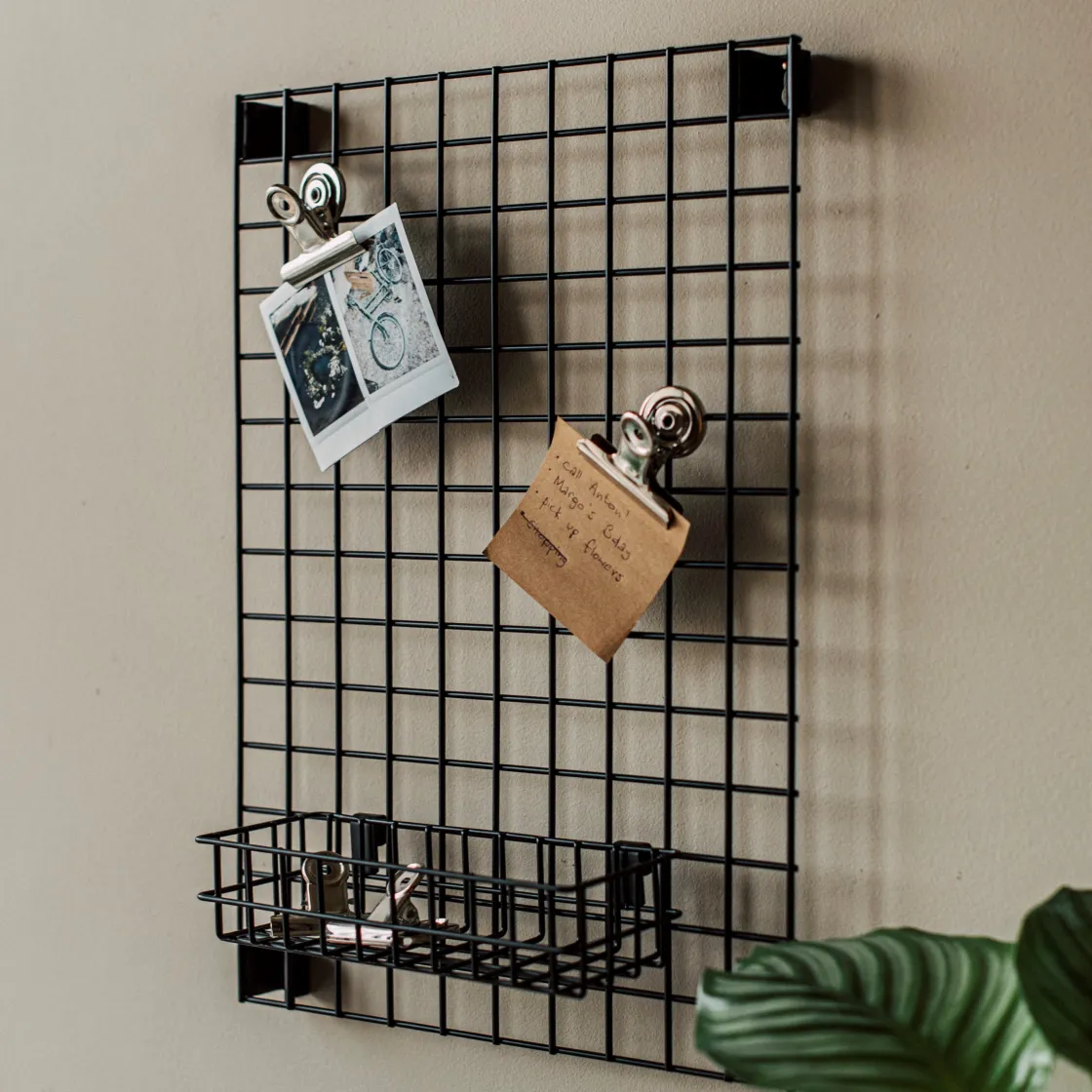 GRANIT Korg Rutnät 7x20cm Svart- Förvaringstavlor Med Tillbehör|Korgar