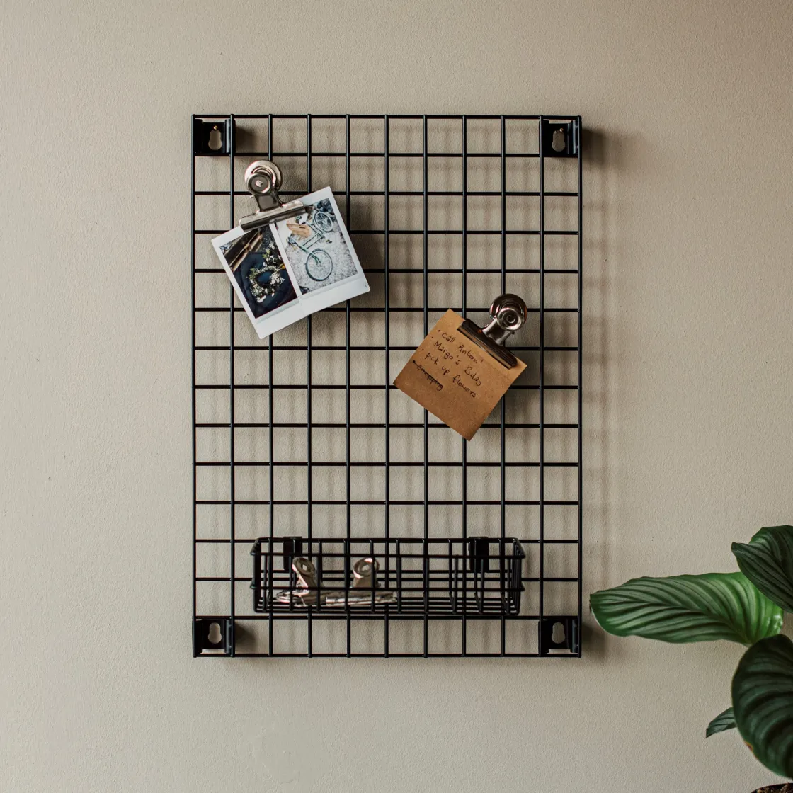 GRANIT Korg Rutnät 7x20cm Svart- Förvaringstavlor Med Tillbehör|Korgar