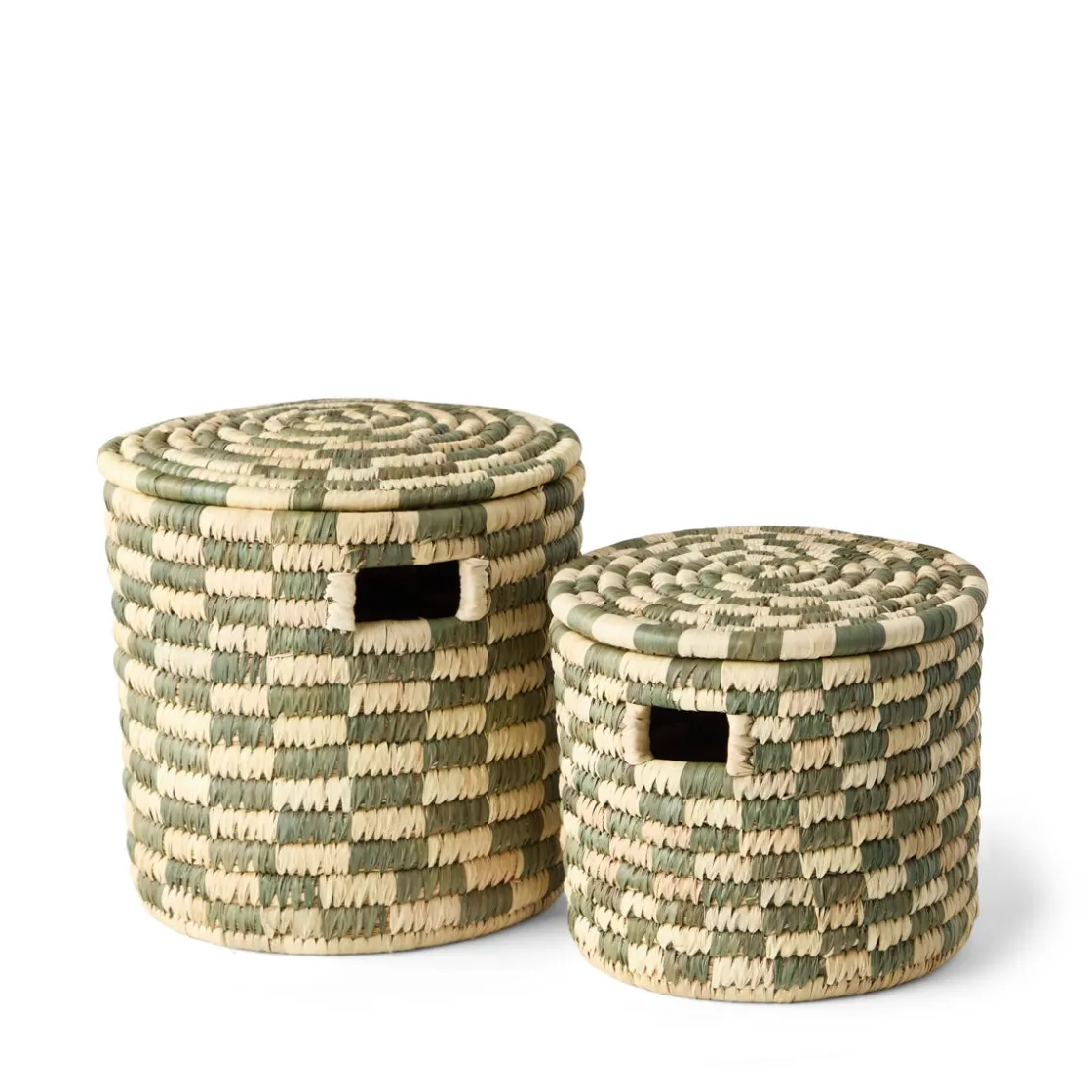 GRANIT Korg Sanyu 30x26cm Grön/Natural- Korgar