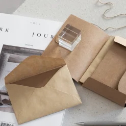 GRANIT Kort Kuvert 10-p Kraftpapper- Presentinslagning & Diy|Presentinslagning