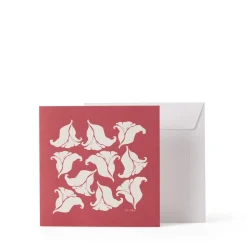 GRANIT Kort m. Kuvert Poinsietta 15x15cm Anna Mörner- Presentinslagning & Diy