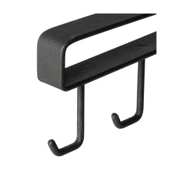 GRANIT Kroklist Hylla 25cm Svart- Häng- & Väggförvaring|Köksförvaring