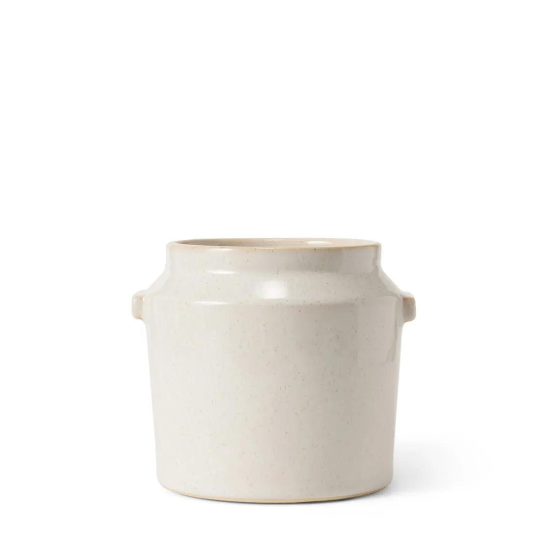 GRANIT Kruka Stengods Handtag 14,9cm Vit- Krukor|Krukor