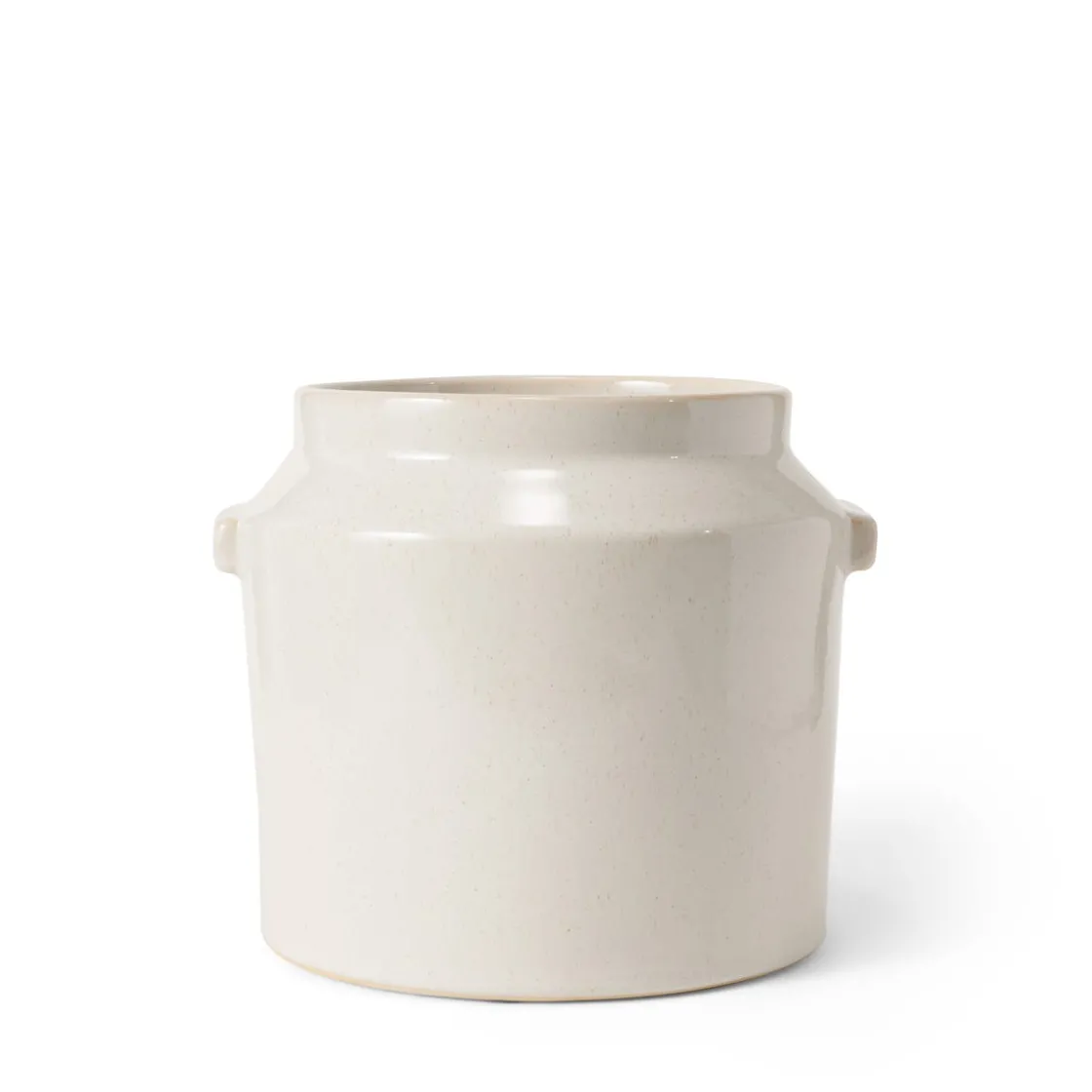 GRANIT Kruka Stengods Handtag 21,6cm Vit- Krukor|Krukor