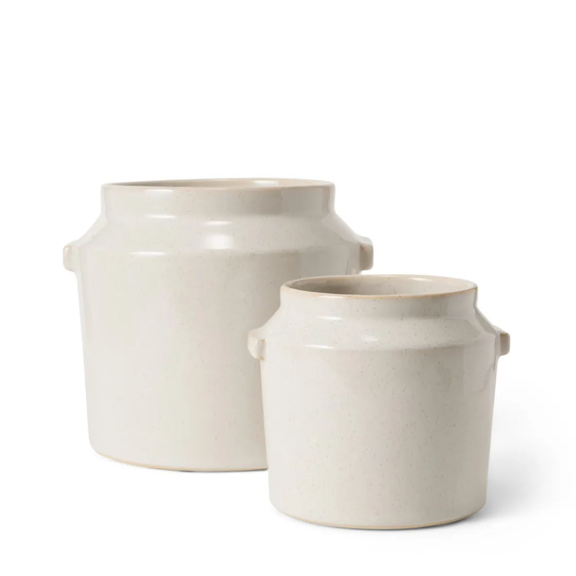 GRANIT Kruka Stengods Handtag 21,6cm Vit- Krukor|Krukor