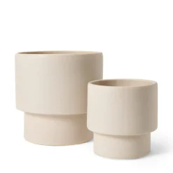 GRANIT Kruka Stengods Kant 19x18cm Vit- Krukor|Krukor