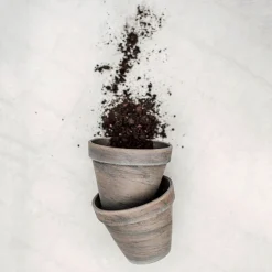 GRANIT Kruka Terrakotta 18cm Grå- Växt- & Odlingstillbehör|Krukor