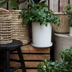 GRANIT Kruka/Fat Polystone 22cm Vit- Krukor|Krukor