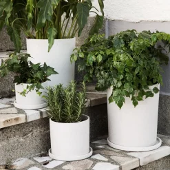 GRANIT Kruka/Fat Polystone 22cm Vit- Krukor|Krukor