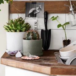 GRANIT Kruka/Fat Polystone 16cm Vit- Krukor|Krukor