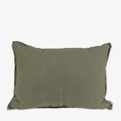 GRANIT Kudde Linne 50x70cm Mörk Khakigrön- Sovrumsmöbler & Tillbehör|Kuddar