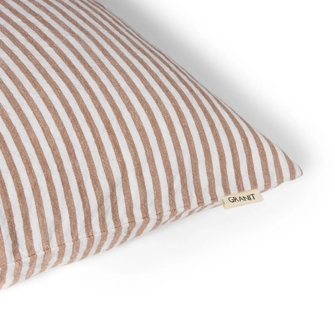 GRANIT Kuddfodral Rand Linnemix 50X50cm Mocca- Kuddar