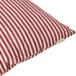 GRANIT Kuddfodral Rand Linnemix 50X50cm Röd- Kuddar|Juldekorationer