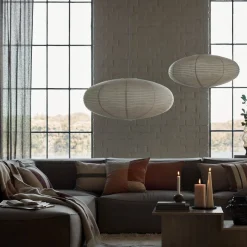 GRANIT Lampskärm Rispapper Yuna 80cm Vit- Lampor