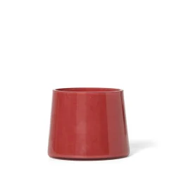 GRANIT Ljuslykta Glas 10cm Röd- Ljusstakar|Juldekorationer