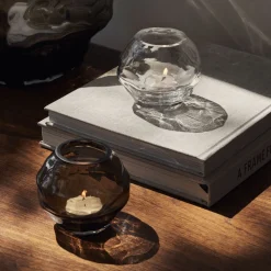 GRANIT Ljuslykta River 10cm Brun- Ljusstakar