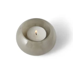 GRANIT Ljuslykta Rund 8x8cm Grå- Ljusstakar