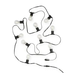 GRANIT Ljusslinga 10 LED Anslutningsbar 4m Svart- Utebelysning|Ljusslingor