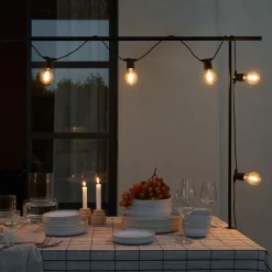 GRANIT Ljusslinga 10 LED 5m Svart- Utebelysning|Ljusslingor