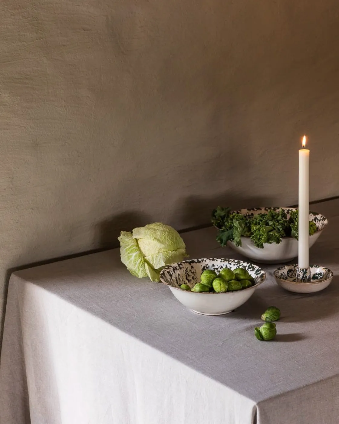 GRANIT Ljusstake Eja 13cm Grön- Ljusstakar|Juldekorationer