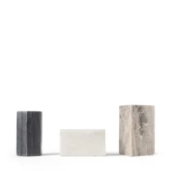 GRANIT Ljusstake Hexagon Marmor- Ljusstakar