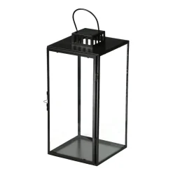 GRANIT Lykta Metall 41cm Svart- Utebelysning|Ljusstakar