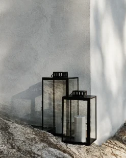 GRANIT Lykta Metall 41cm Svart- Utebelysning|Ljusstakar