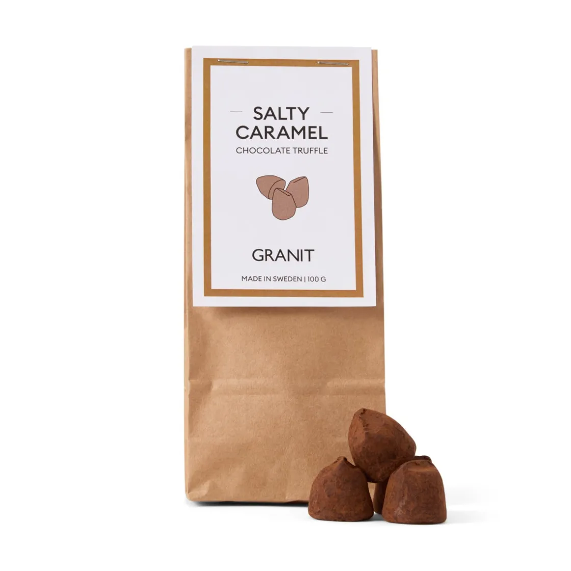 GRANIT Mörk Chokladtryffel Havssalt & Karamell- Deli|Julgodis