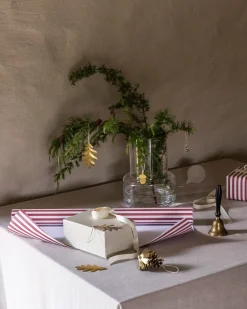 GRANIT Omslagspapper 10m Rand Vit/Röd- Presentinslagning & Diy|Presentinslagning