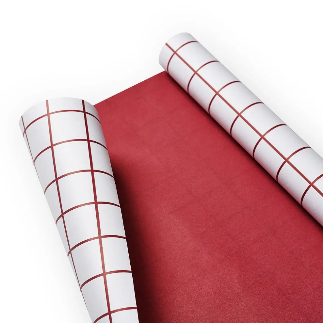 GRANIT Omslagspapper 10m Ruta Vit/Röd- Presentinslagning & Diy|Presentinslagning