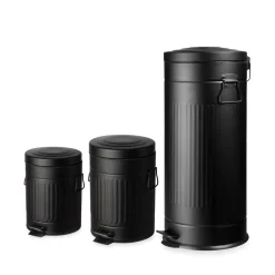 GRANIT Pedalhink Metall 30L Svart- Badrumstillbehör|Städ & Disk