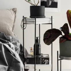 GRANIT Piedestal Järn 18x65cm Svart- Växt- & Odlingstillbehör|Utemöbler