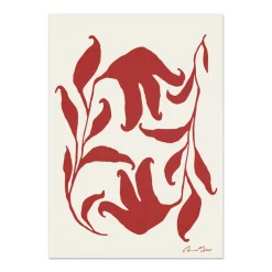 GRANIT Poster Anna Mörner Högtidsblomster 50x70cm Vit- Posters