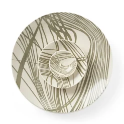 GRANIT Serveringsskål Lines 9cm Stengods Grön- Dukning|Porslin