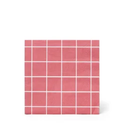 GRANIT Servett 33cm 20-p Christmas Check Röd- Dukning|Juldukning