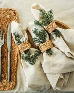 GRANIT Servettring Jute 4cm 2-p- Dukning