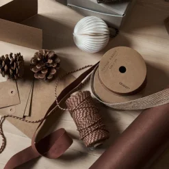 GRANIT Snöre Bomull 60m Röd/Natur- Presentinslagning