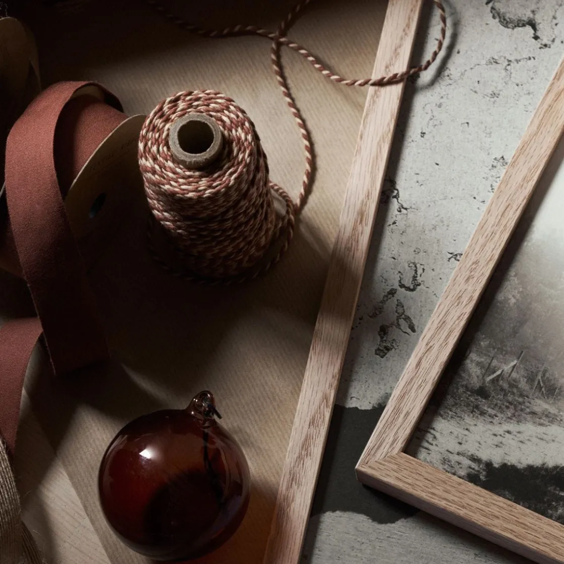 GRANIT Snöre Bomull 60m Röd/Natur- Presentinslagning